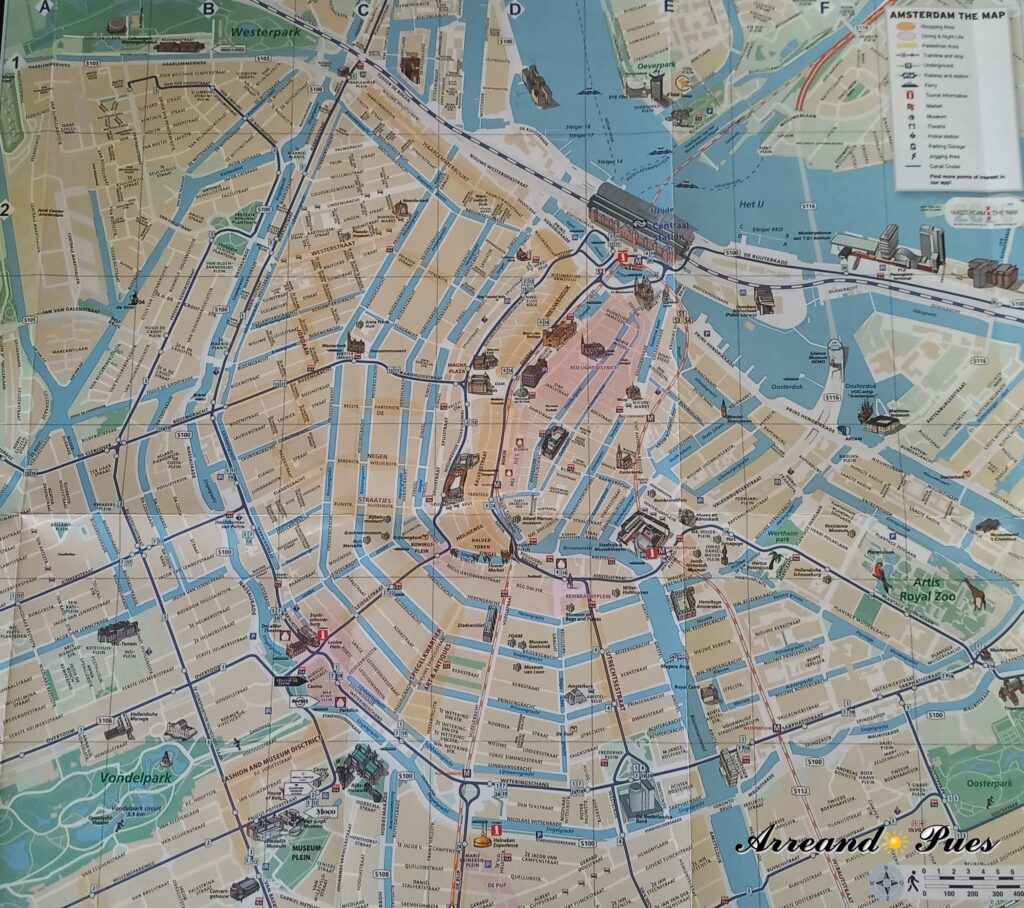  Qué ver en Ámsterdam en un día: La Mejor Ruta. Mapa de Ámsterdam para ver los principales lugares turísticos.  